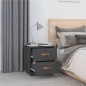 vidaXL Mesitas de noche 2 uds madera maciza pino gris 40x34x45 cm vidaXL Mesitas de noche 2 uds madera maciza pino gris 40x34x45 cm
