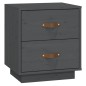 vidaXL Mesitas de noche 2 uds madera maciza pino gris 40x34x45 cm vidaXL Mesitas de noche 2 uds madera maciza pino gris 40x34x45 cm