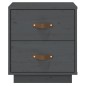 vidaXL Mesitas de noche 2 uds madera maciza pino gris 40x34x45 cm vidaXL Mesitas de noche 2 uds madera maciza pino gris 40x34x45 cm