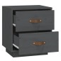 vidaXL Mesitas de noche 2 uds madera maciza pino gris 40x34x45 cm vidaXL Mesitas de noche 2 uds madera maciza pino gris 40x34x45 cm