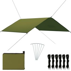 vidaXL Lona de exterior verde 4x4 m