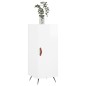 vidaXL Aparador de madera contrachapada blanco brillante 34,5x34x90 cm vidaXL Aparador de madera contrachapada blanco brillante 34,5x34x90 cm