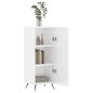 vidaXL Aparador de madera contrachapada blanco brillante 34,5x34x90 cm vidaXL Aparador de madera contrachapada blanco brillante 34,5x34x90 cm