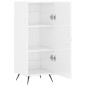 vidaXL Aparador de madera contrachapada blanco brillante 34,5x34x90 cm vidaXL Aparador de madera contrachapada blanco brillante 34,5x34x90 cm