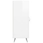 vidaXL Aparador de madera contrachapada blanco brillante 34,5x34x90 cm vidaXL Aparador de madera contrachapada blanco brillante 34,5x34x90 cm
