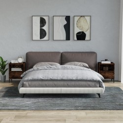 vidaXL Mesitas de noche 2 unidades roble ahumado 40x35x50 cm