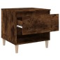 vidaXL Mesita de noche madera contrachapada roble ahumado 50x46x50 cm vidaXL Mesita de noche madera contrachapada roble ahumado 50x46x50 cm