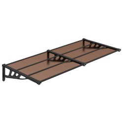 vidaXL Marquesina de puerta policarbonato negro 199x90 cm