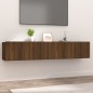 vidaXL Muebles TV 2 uds madera contrachapada roble marrón 80x30x30 cm