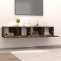 vidaXL Muebles TV 2 uds madera contrachapada roble marrón 80x30x30 cm