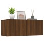 vidaXL Muebles TV 2 uds madera contrachapada roble marrón 80x30x30 cm