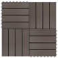 vidaXL Baldosas de porche de WPC 30x30 cm 1 m² marrón oscuro 11 uds vidaXL Baldosas de porche de WPC 30x30 cm 1 m² marrón oscuro 11 uds
