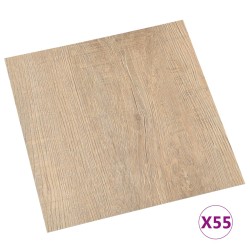 vidaXL Lamas para suelo autoadhesivas 55 uds PVC 5,11 m² marrón