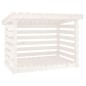 vidaXL Leñero de madera maciza de pino blanco 108x73x79 cm vidaXL Leñero de madera maciza de pino blanco 108x73x79 cm