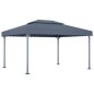 vidaXL Cenador gris antracita aluminio 400x300 cm vidaXL Cenador gris antracita aluminio 400x300 cm