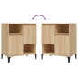 vidaXL Aparador de madera contrachapada roble Sonoma 60x35x70 cm vidaXL Aparador de madera contrachapada roble Sonoma 60x35x70 cm