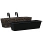 vidaXL Conjunto de jardineras 2 unidades jacinto de agua marrón vidaXL Conjunto de jardineras 2 unidades jacinto de agua marrón