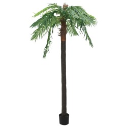 vidaXL Palmera fénix artificial con macetero 305 cm verde