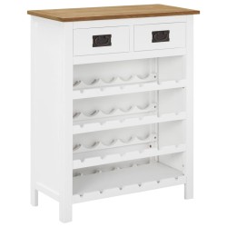vidaXL Mueble botellero de madera maciza de roble 72x32x90 cm