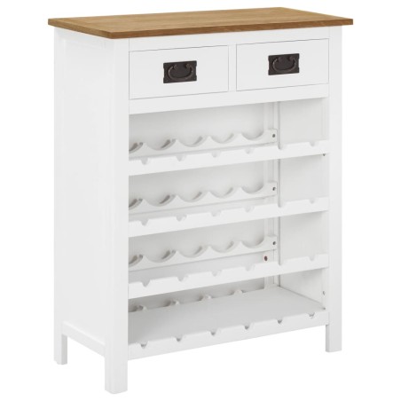 vidaXL Mueble botellero de madera maciza de roble 72x32x90 cm