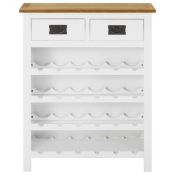 vidaXL Mueble botellero de madera maciza de roble 72x32x90 cm