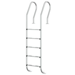 vidaXL Escalera para piscina acero inoxidable 304 54x38x211 cm