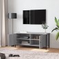 vidaXL Mueble TV con puertas contrachapada gris Sonoma 102x35x45 cm vidaXL Mueble TV con puertas contrachapada gris Sonoma 102x35x45 cm