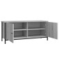 vidaXL Mueble TV con puertas contrachapada gris Sonoma 102x35x45 cm vidaXL Mueble TV con puertas contrachapada gris Sonoma 102x35x45 cm