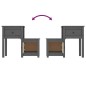 vidaXL Mesitas de noche 2 uds madera de pino gris 79,5x38x65,5 cm vidaXL Mesitas de noche 2 uds madera de pino gris 79,5x38x65,5 cm