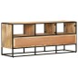 vidaXL Mueble para TV de madera maciza de mango rugosa 110x30x45 cm vidaXL Mueble para TV de madera maciza de mango rugosa 110x30x45 cm