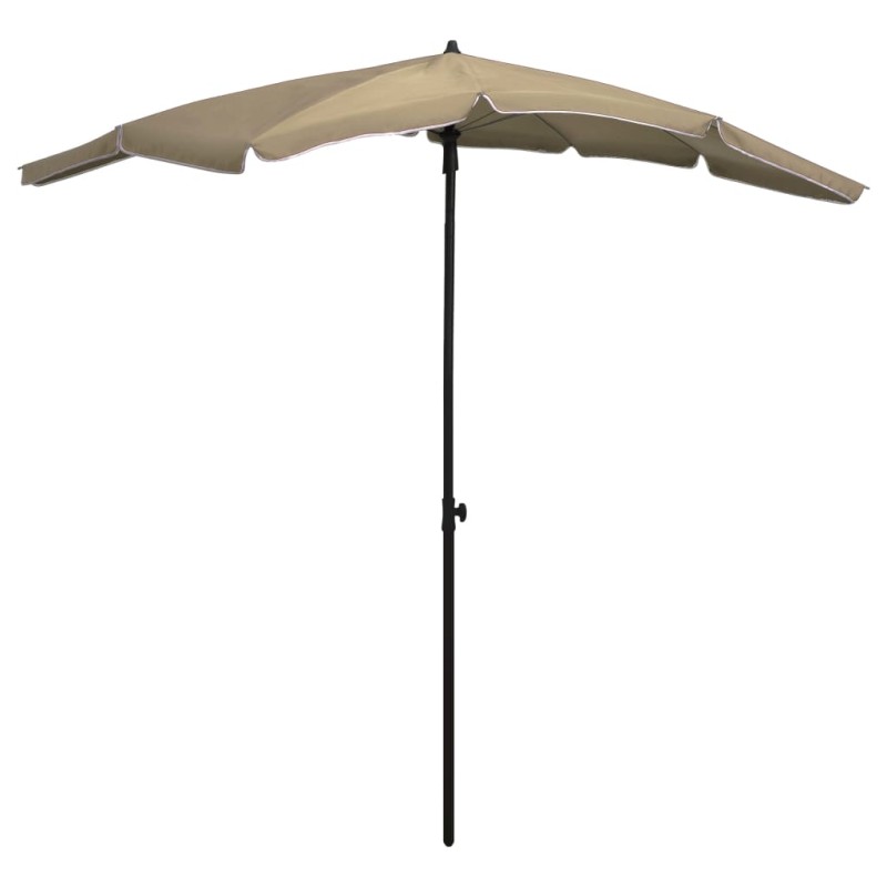 vidaXL Sombrilla de jardín con poste gris taupe 200x130 cm vidaXL Sombrilla de jardín con poste gris taupe 200x130 cm