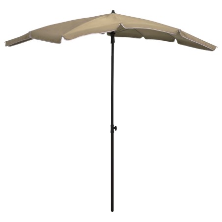 vidaXL Sombrilla de jardín con poste gris taupe 200x130 cm