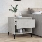 vidaXL Mesa auxiliar de madera contrachapada gris hormigón 50x46x50 cm vidaXL Mesa auxiliar de madera contrachapada gris hormigón 50x46x50 cm