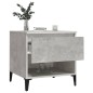 vidaXL Mesa auxiliar de madera contrachapada gris hormigón 50x46x50 cm vidaXL Mesa auxiliar de madera contrachapada gris hormigón 50x46x50 cm