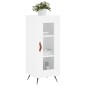 vidaXL Aparador de madera contrachapada blanco brillante 34,5x34x90 cm vidaXL Aparador de madera contrachapada blanco brillante 34,5x34x90 cm