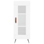 vidaXL Aparador de madera contrachapada blanco brillante 34,5x34x90 cm vidaXL Aparador de madera contrachapada blanco brillante 34,5x34x90 cm