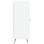vidaXL Aparador de madera contrachapada blanco brillante 34,5x34x90 cm vidaXL Aparador de madera contrachapada blanco brillante 34,5x34x90 cm