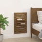 vidaXL Estantes mesitas pared 2 uds madera maciza de pino marrón miel