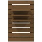 vidaXL Estantes mesitas pared 2 uds madera maciza de pino marrón miel