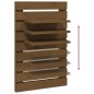 vidaXL Estantes mesitas pared 2 uds madera maciza de pino marrón miel