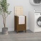 vidaXL Baúl para colada madera maciza pino marrón miel 44x44x76 cm vidaXL Baúl para colada madera maciza pino marrón miel 44x44x76 cm