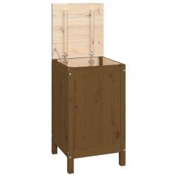 vidaXL Baúl para colada madera maciza pino marrón miel 44x44x76 cm