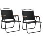 vidaXL Sillas de camping 2 uds tela Oxford negro 54x55x78 cm vidaXL Sillas de camping 2 uds tela Oxford negro 54x55x78 cm