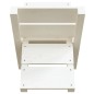 vidaXL Soporte de leña blanco madera maciza de pino 47x39,5x48 cm vidaXL Soporte de leña blanco madera maciza de pino 47x39,5x48 cm