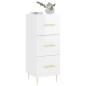 vidaXL Aparador de madera contrachapada blanco brillante 34,5x34x90 cm vidaXL Aparador de madera contrachapada blanco brillante 34,5x34x90 cm