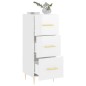 vidaXL Aparador de madera contrachapada blanco brillante 34,5x34x90 cm vidaXL Aparador de madera contrachapada blanco brillante 34,5x34x90 cm