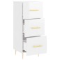 vidaXL Aparador de madera contrachapada blanco brillante 34,5x34x90 cm vidaXL Aparador de madera contrachapada blanco brillante 34,5x34x90 cm