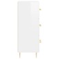 vidaXL Aparador de madera contrachapada blanco brillante 34,5x34x90 cm vidaXL Aparador de madera contrachapada blanco brillante 34,5x34x90 cm