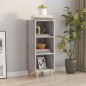 vidaXL Aparador de madera contrachapada gris Sonoma 34,5x32,5x90 cm