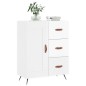 vidaXL Aparador de madera contrachapada blanco brillante 69,5x34x90 cm